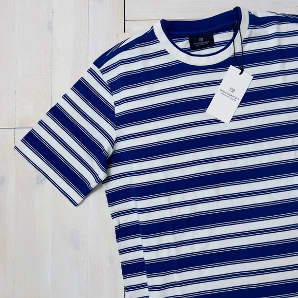 Scotch & Soda Other - Scotch & Soda Amsterdam BLAUW and White Stripe Tee